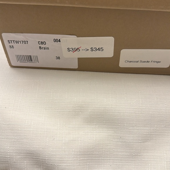 EsseUtEsse Charcoal Suede Fringe Sz 38 - Picture 7 of 9